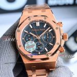 HBF Audemars Piguet Royal Oak Chronograph Rose Gold Blue Face 7750 Replica Watch 